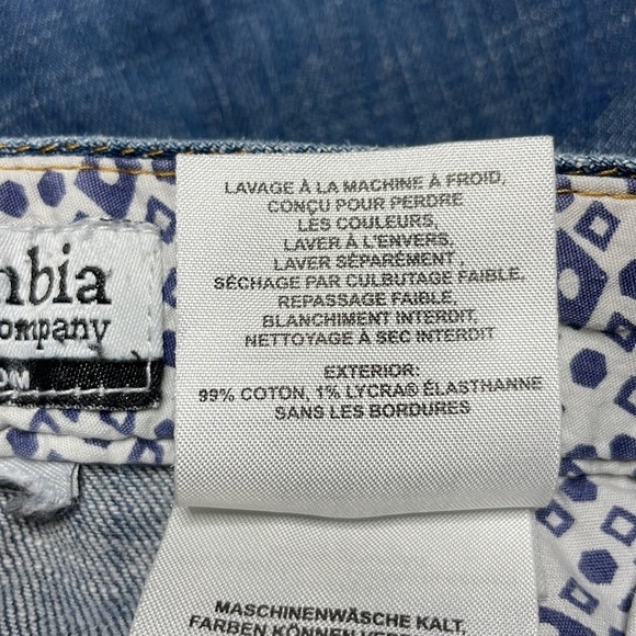 Columbia Women’s Cut Off Bermuda Jean Denim Shorts check measurements for sizing - Picture 11 of 11